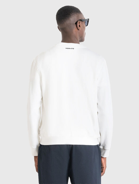 White sweatshirt with print - 1