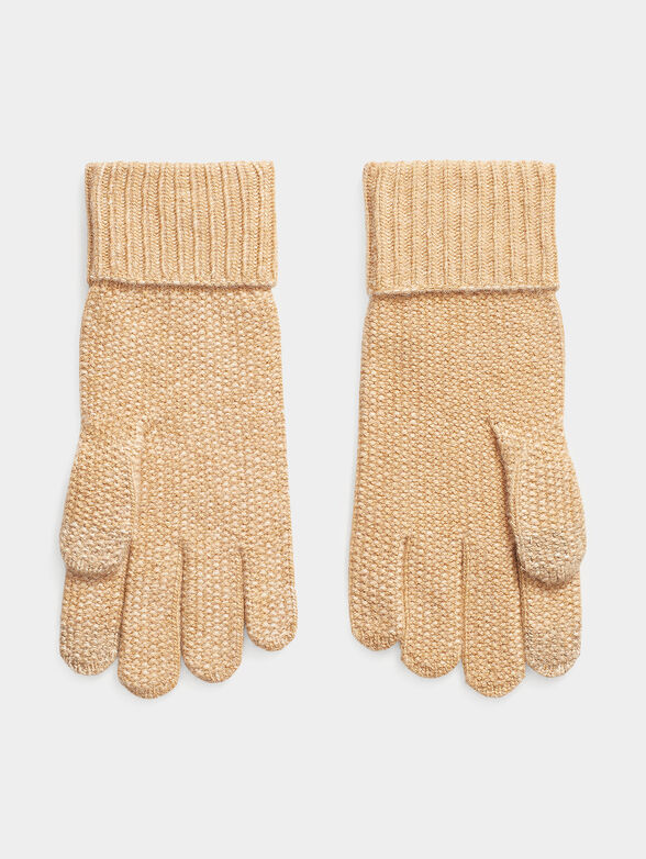 Knitted gloves with logo - 2