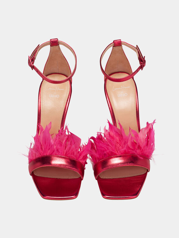 CAMELIA sandals with feathers - 6