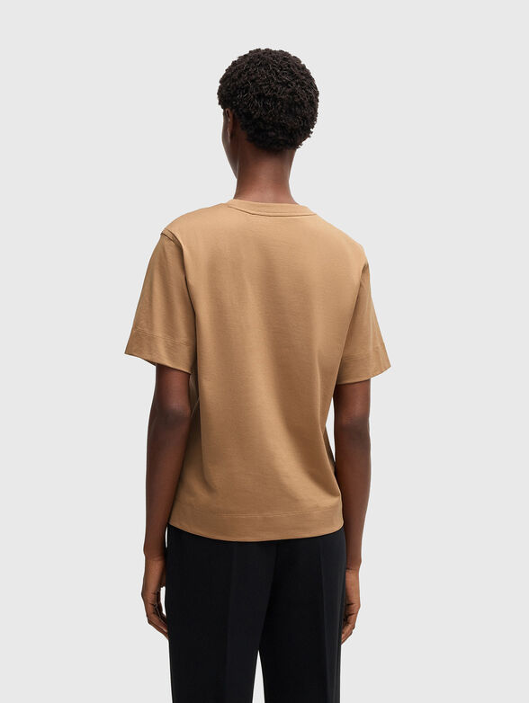 T-shirt with oval neckline and logo - 3