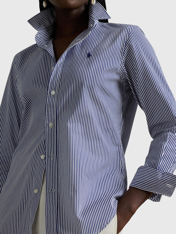 Cotton stripe shirt - 4