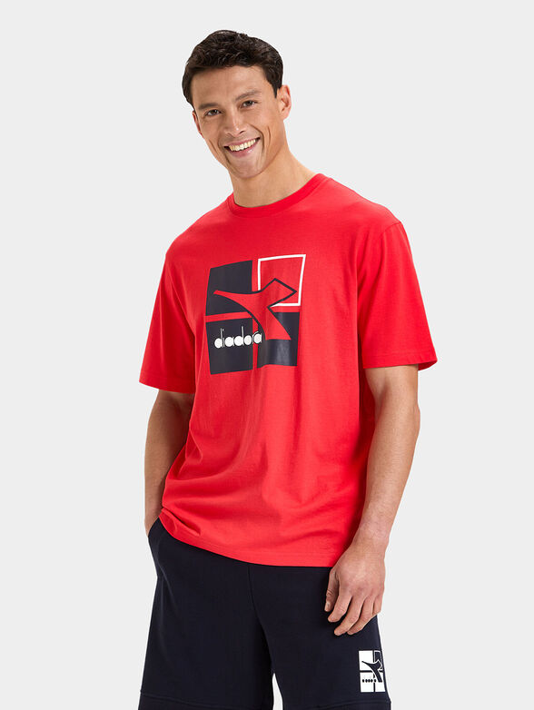 Cotton T-shirt with logo print - 1