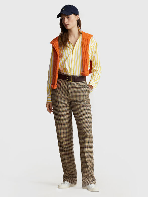 Yellow striped cotton shirt - 2