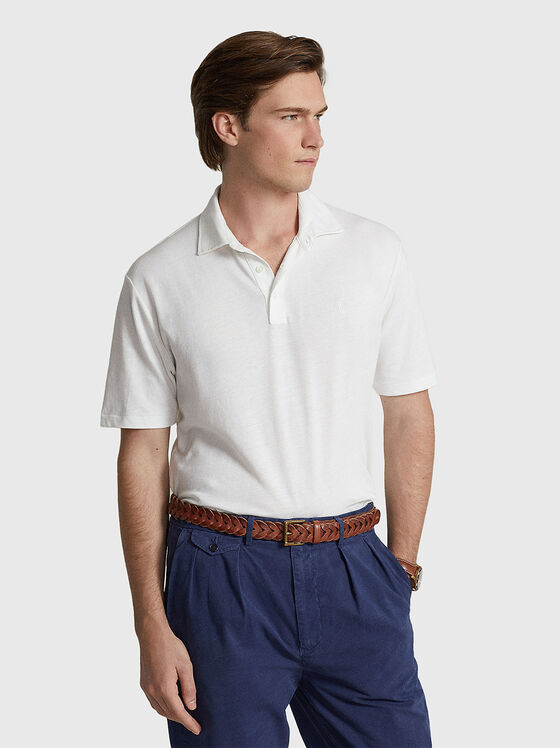 Polo shirt in cotton and linen - 1