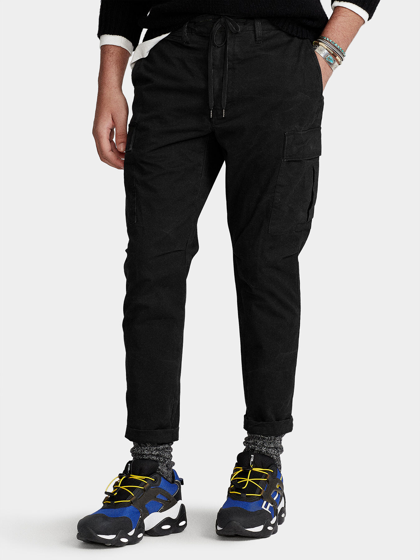Ralph lauren black cargo pants discount