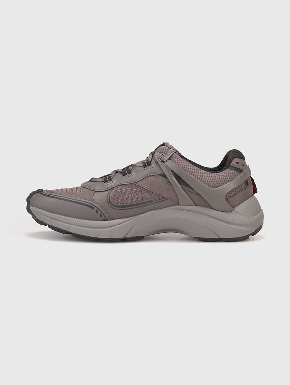 Grey lace up sneakers - 4