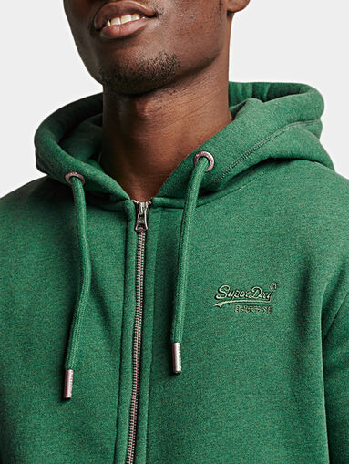 VINTAGE LOGO sweatshirt with hood and zip - 5