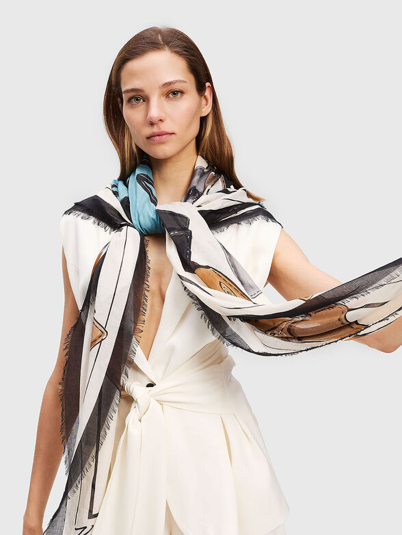 Square silk blend scarf - 2