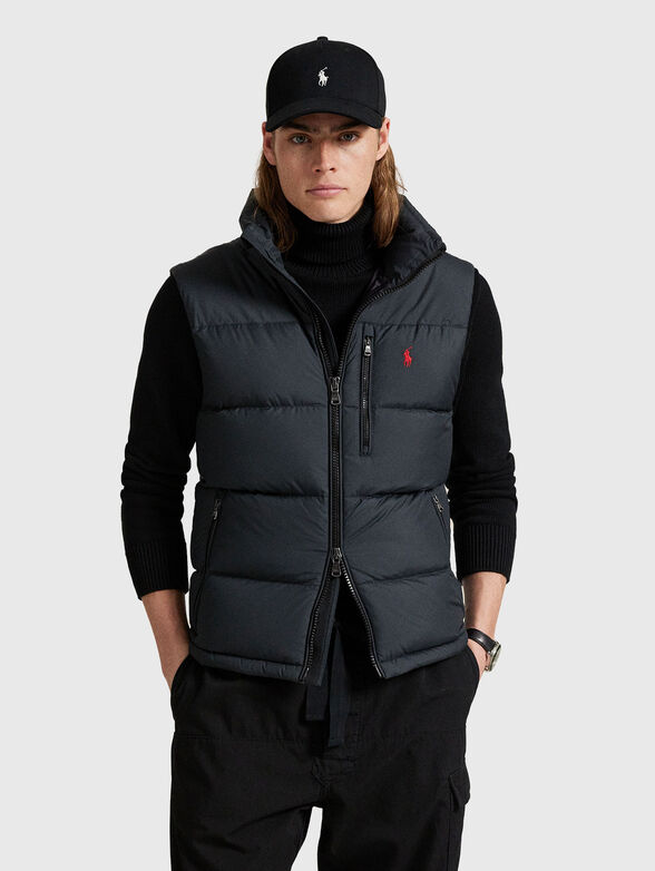 Quilted vest with contrasting logo  - 1
