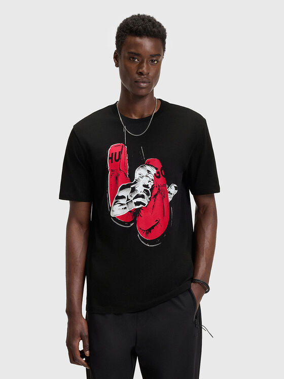 Cotton T-shirt with print - 1