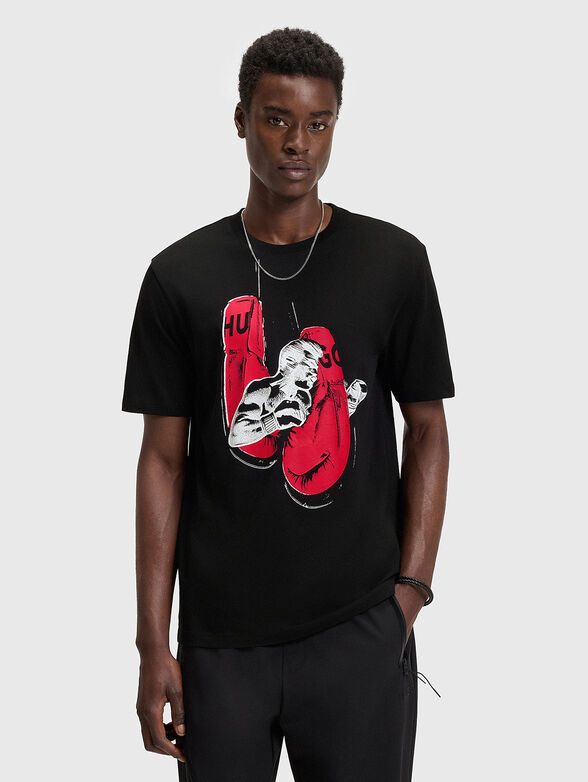 Cotton T-shirt with print - 1