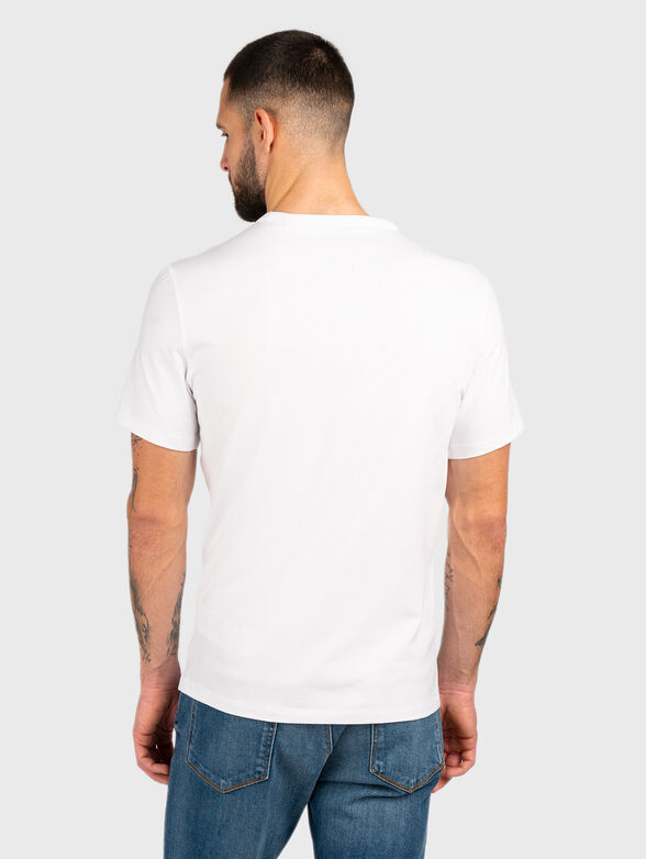 Cotton T-shirt with triangular logo - 3