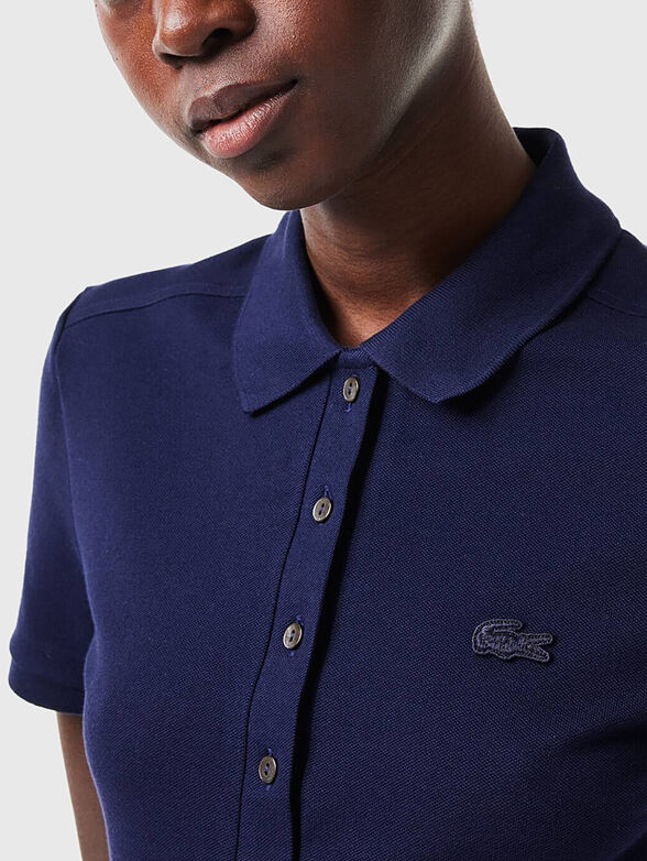 Burgundy cotton polo shirt - 4