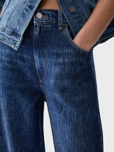 Straight jeans with rhinestones - 5