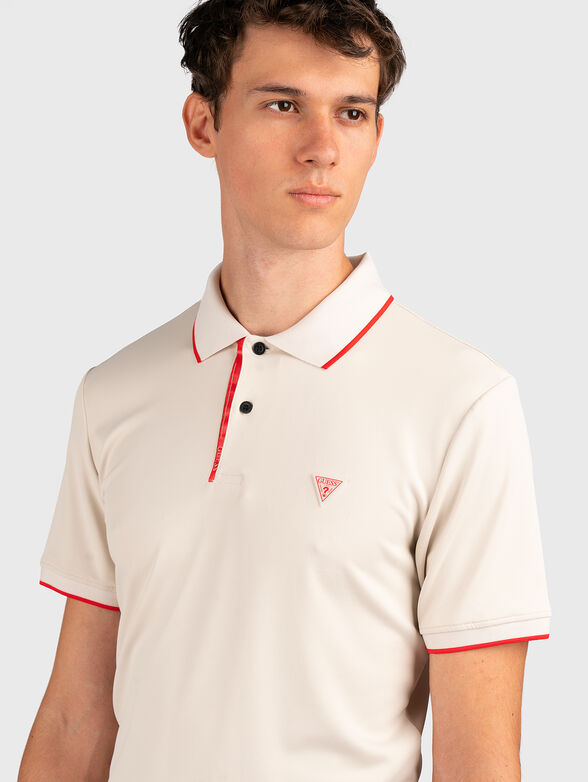 Dark blue polo shirt with contrast details - 4