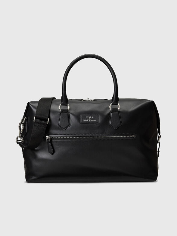 Black leather travel bag - 1