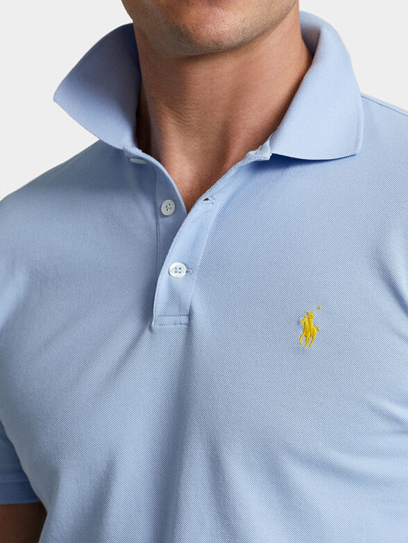 Polo shirt in blue color - 4