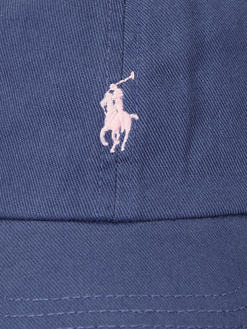 Blue cap with logo embroidery - 3