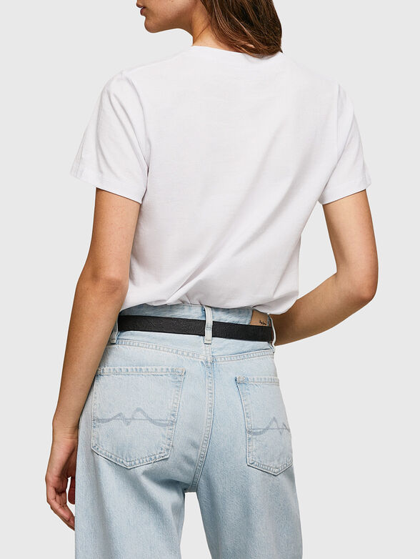 CAMILA black T-shirt with logo print - 3