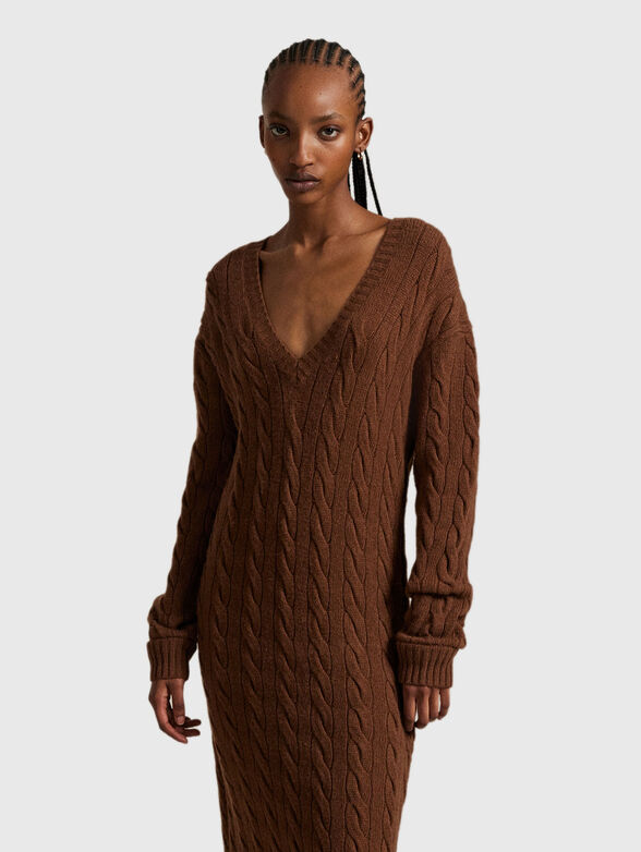 Knitted wool maxi dress - 3