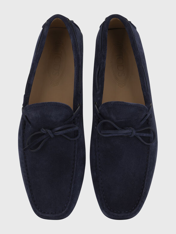 NEW GOMMINI blue suede loafers - 6