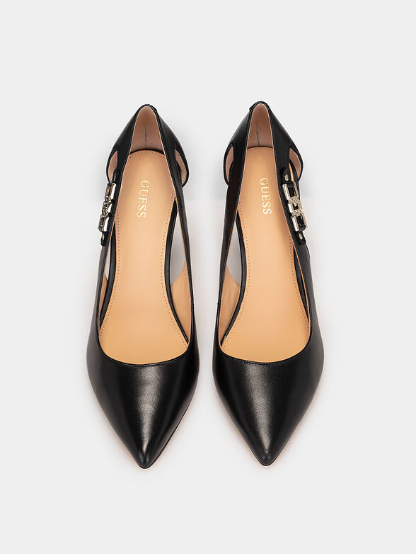 GABBI leather shoes with metal accent - 6