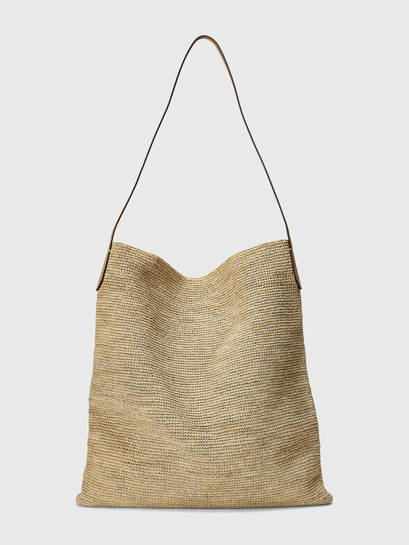 Logo raffia extra-large tote bag - 3