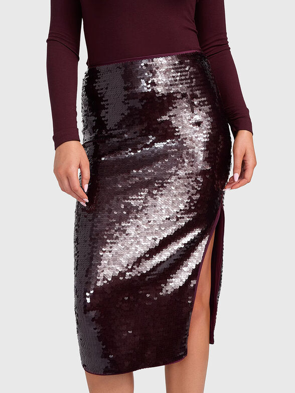 Midi skirt with sequins - 3