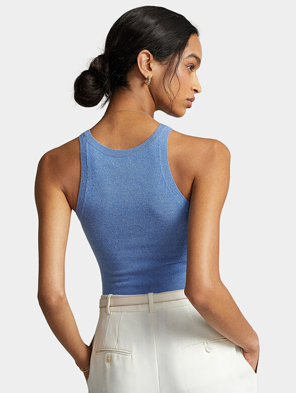 Cashmere top in blue - 3