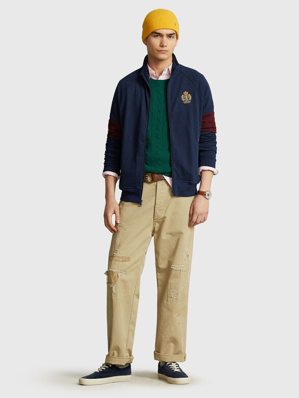 Contrast embroidered sweatshirt  - 2