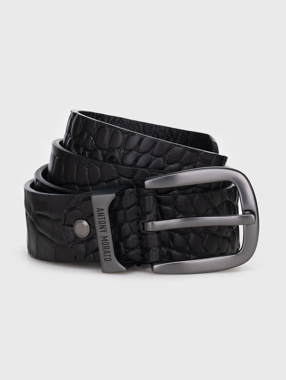 Textured belt with croc effect - 1