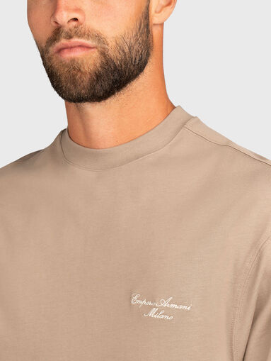 Cotton T-shirt with oval neckline - 4