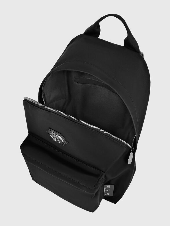 Black backpack with contrasting logo accents - 4