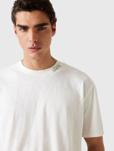 DAVID T-shirt with accented cotton back - 4