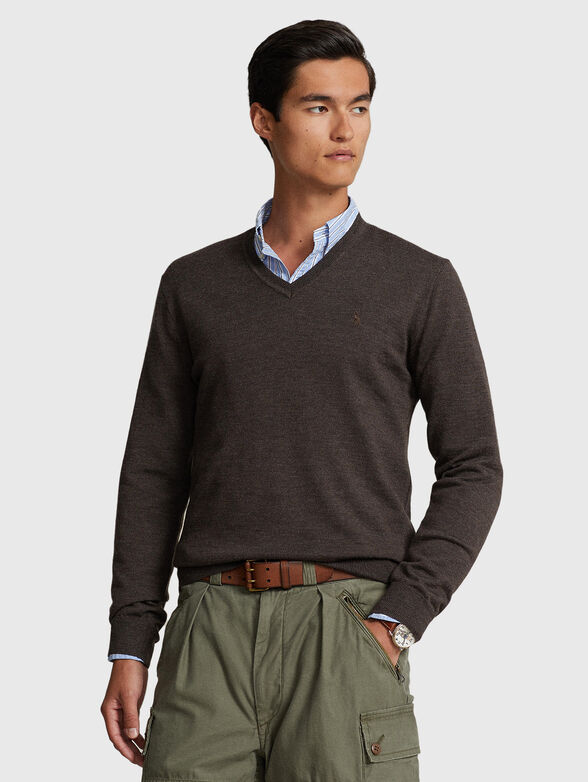 Brown sweater in wool  - 1