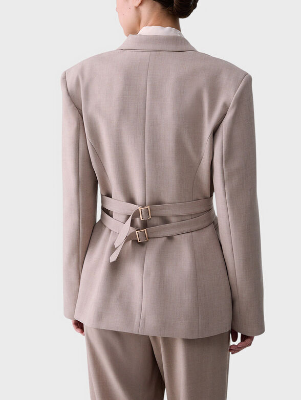 Single-breasted jacket with buckles - 3