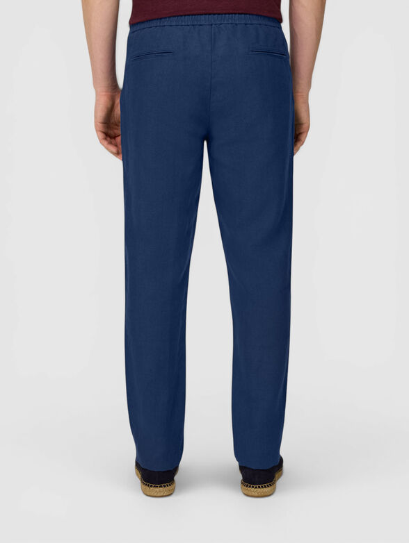 Blue linen trousers - 2