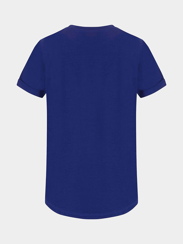 Blue T-shirt with sequins - 2