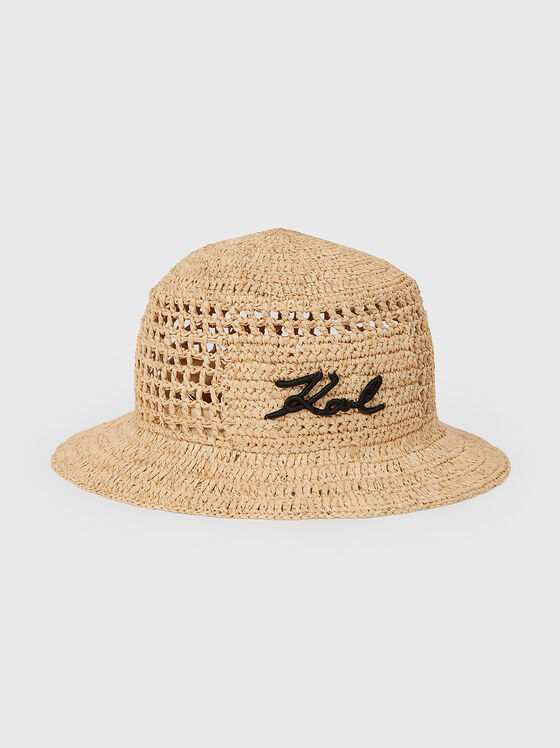 K/SIGNATURE raffia hat - 1