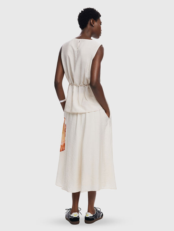 Midi skirt with floral accent - 2