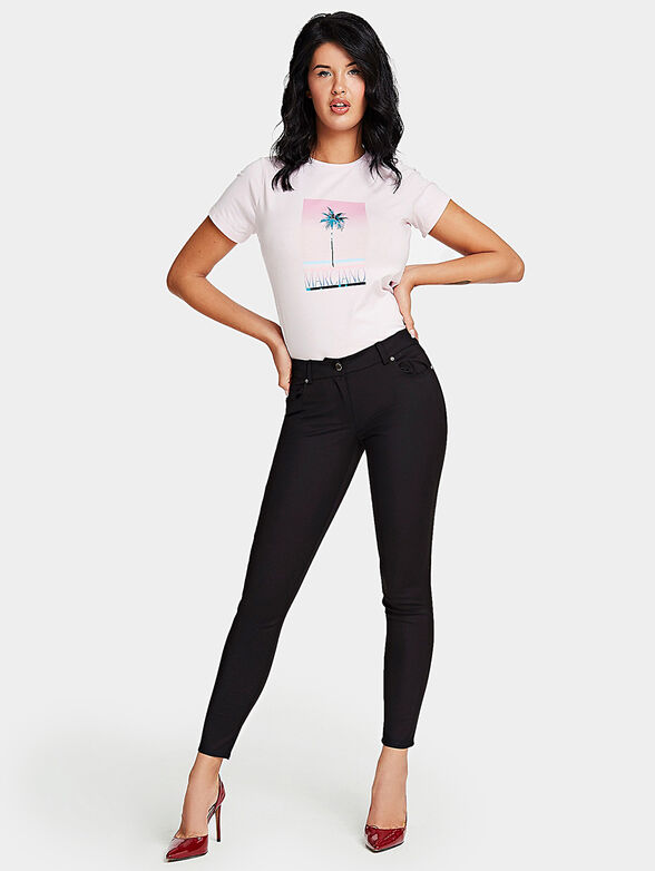 POOLSIDE PALM Pink t-shirt with print and logo - 2