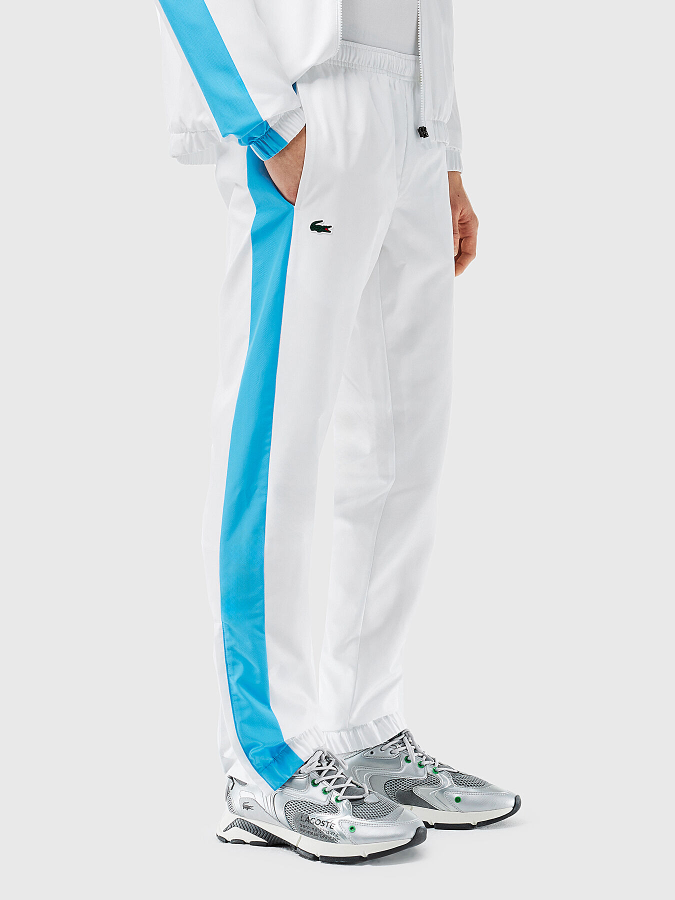Tennis tracksuit with contrasting edges and logo prin brand LACOSTE Globalbrandsstore en