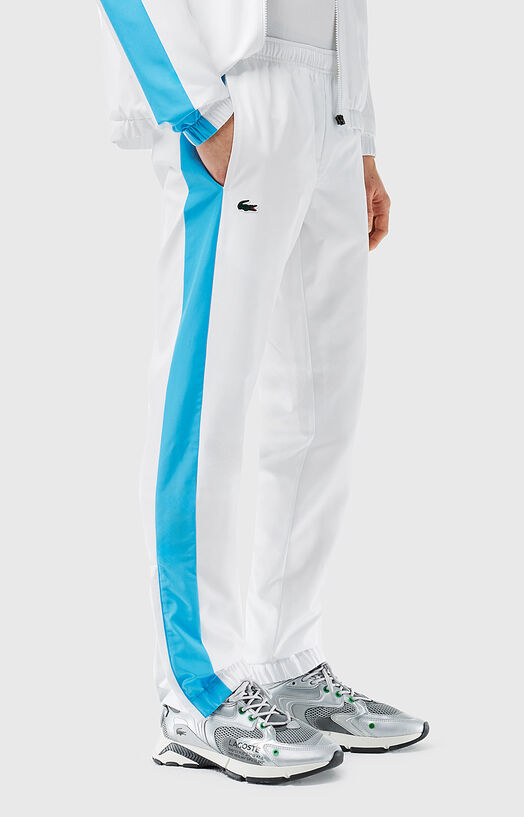Blanc White Lacoste Tracksuit Bottoms White Lacoste Track Pants