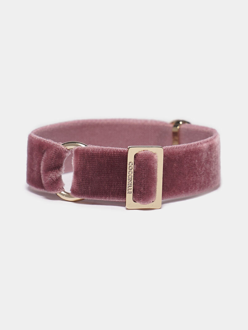 Velvet bracelet with rhinestones - 3