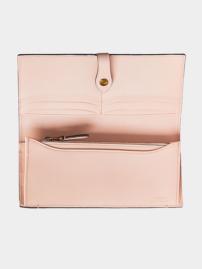 Leather purse in pink - 3