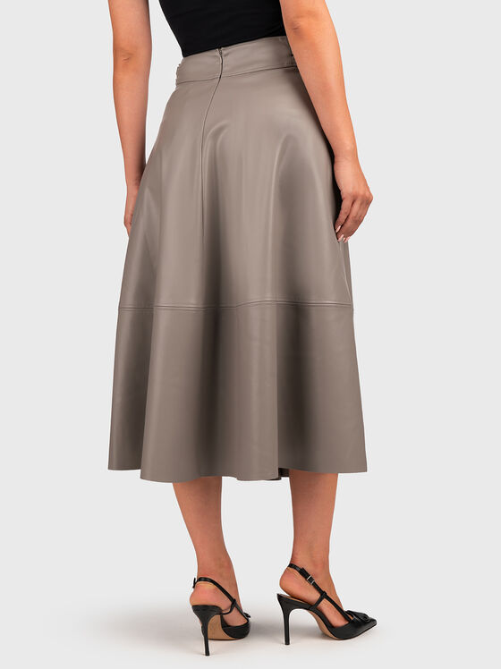 Миди пола от еко кожа - 2