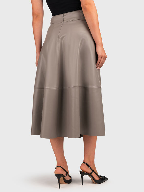 Black midi skirt in eco leather - 2