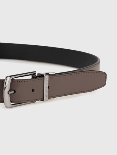 Double faced genuine leather belt - 4