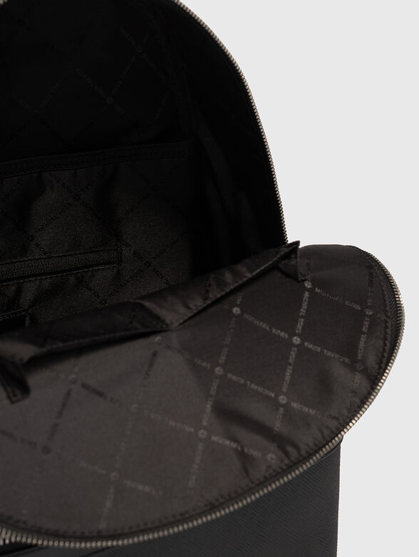 Leather backpack with logo - 5