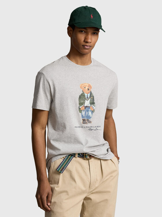 Памучна тениска с Polo Bear акцент - 1